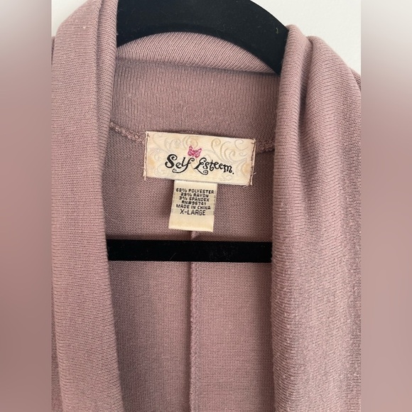 Self Esteem Shawl Collar Open Front Cardigan - Picture 4 of 7